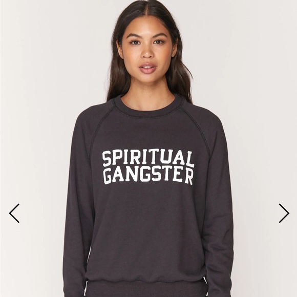 NWOT Spiritual Gangster Blue and Gray SG Pullover XS Unisex MSRP $89 - Picture 6 of 12